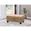 Passion Furniture Gallant  Microfiber Upholstered Storage Ottoman - image 3 of 4