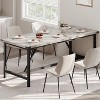 Rectangle Dining Table for 6-8 People, 70.87" Heavy Duty Industrial Wood Kitchen Dinner Table, Large Spaces, Easy Assembly - 3 of 4