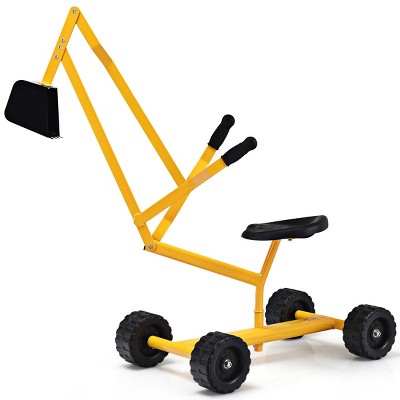 Costway Heavy Duty Kid Ride-on Sand Digger Digging Scooper Excavator for Sand Toy