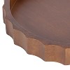 Kate and Laurel Lissi Round Tray, 15x15, Walnut Brown - 3 of 4