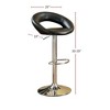 SKRAN Swivel Velvet Bar Stools Set of 2 Adjustable Counter Height Bar Stools With Open Back Chrome Base for KitchenIsland , Pub, Coffee - 2 of 4