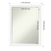 Amanti Art Oliver Narrow Half-Inch-Bevel Wood Framed Bathroom Vanity Wall Mirror - 3 of 4