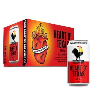 Four Corners Heart O' Texas Red Ale Beer - 6pk/12 fl oz Cans - 1 of 4