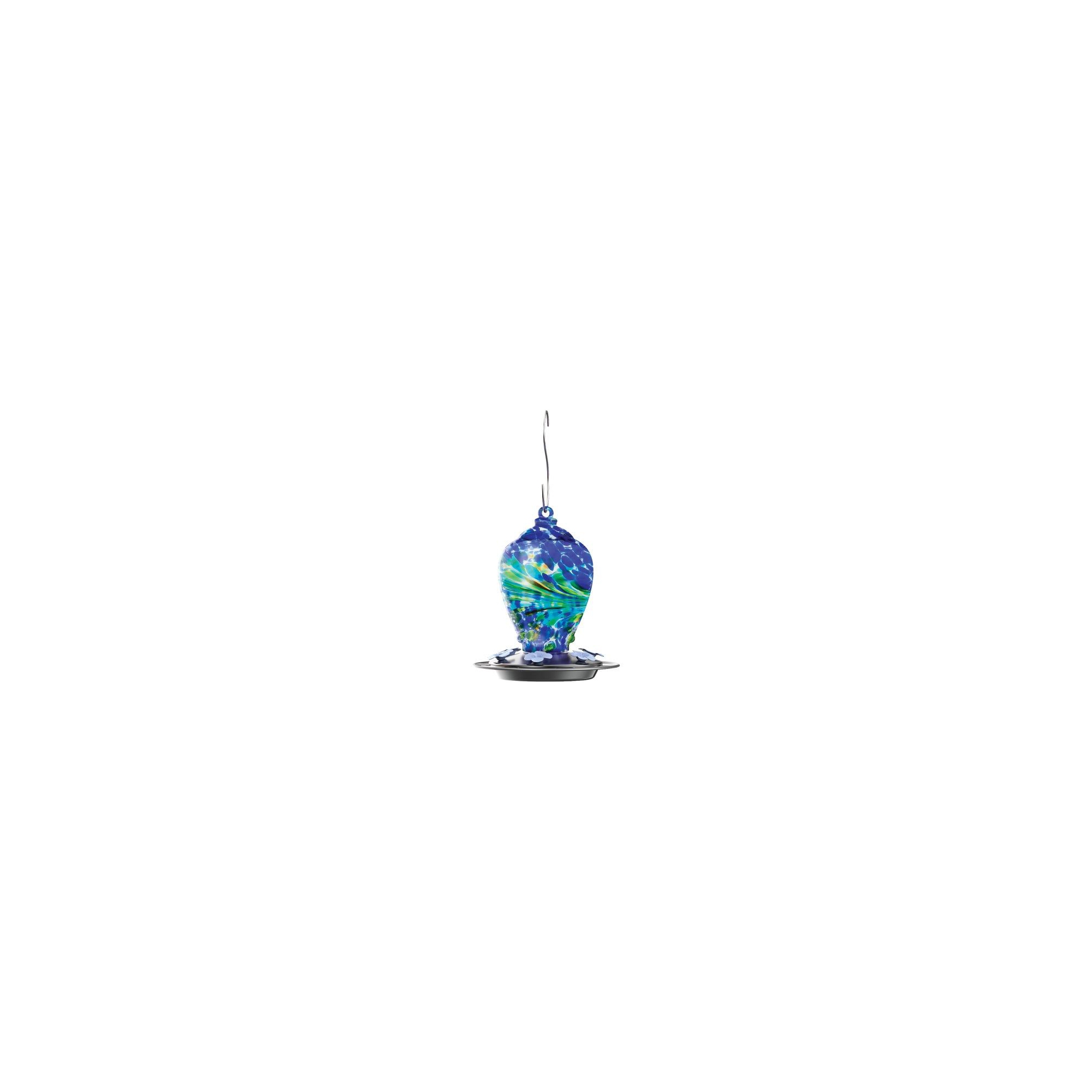Nature's Way Artisan Gravity Glass Hummingbird Feeder