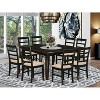 HomeStock 9-Piece Square Cappuccino Finish Solid Wood Top Dining Table with 8-Chairs - 2 of 4