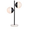 Elegant Lighting Eclipse 2 Lights Black Table Lamp With Frosted White Glass - 2 of 2