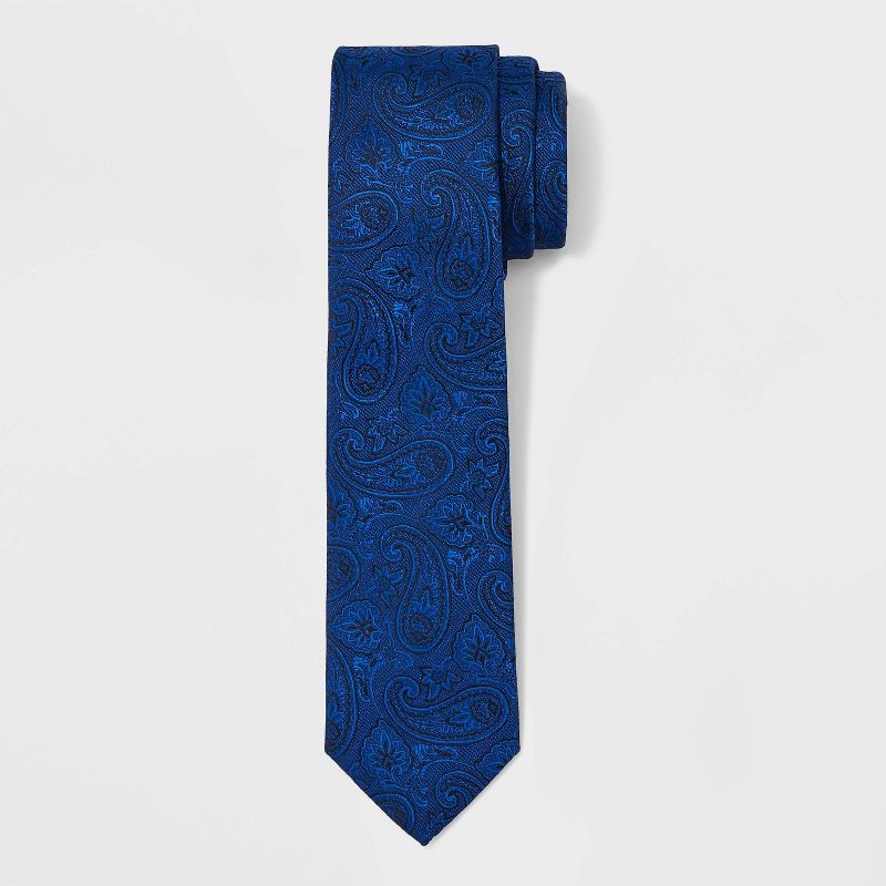 Men&#39;s Paisley Tonal Print Neck Tie - Goodfellow &#38; Co&#8482; Blue One Size Fits Most, 1 of 5
