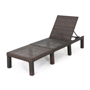 Gulches Gray Wicker Patio Chaise Lounges - Adjustable Outdoor Recliners - 1 of 4