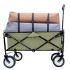 Whisen 360lbs Collapsible Foldable Wagon Cart with Strapping System, Supports 3pcs Plastic Liner Bag - 2 of 4