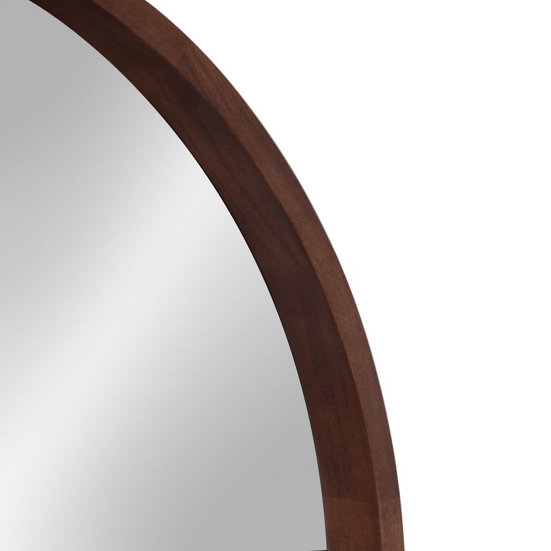 Kate and Laurel Hutton Round Decorative Wood Frame Wall Mirror, 4 of 10