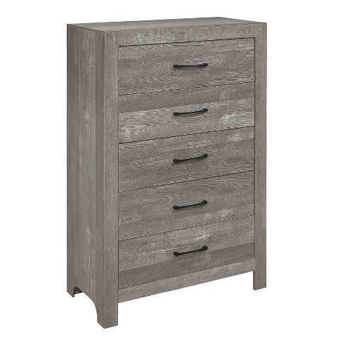 NicBex 5 Drawer Dresser for Bedroom,Modern Style Drawers with Black Handle,Dressers for Kids Room,Living Room,Entry and Hallway,Gray - image 1 of 4