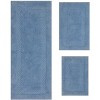 Set of 3 Classy Bathmat Collection Blue Cotton Tufted Bath Rug - Home Weavers - 2 of 4