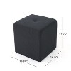 CAVINAS Simple Upholstered Square Cassella Cube Ottoman Chair,Small Ottoman Stool for Living Room,Bedroom - 4 of 4