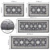 TOBILI Kitchen Rugs Sets 4 Piece,Non Slip Kitchen Rugs and Mats Non Skid Washable, Bohemian Kitchen Floor Mat Farmhouse for Hallway Entryway - 3 of 4