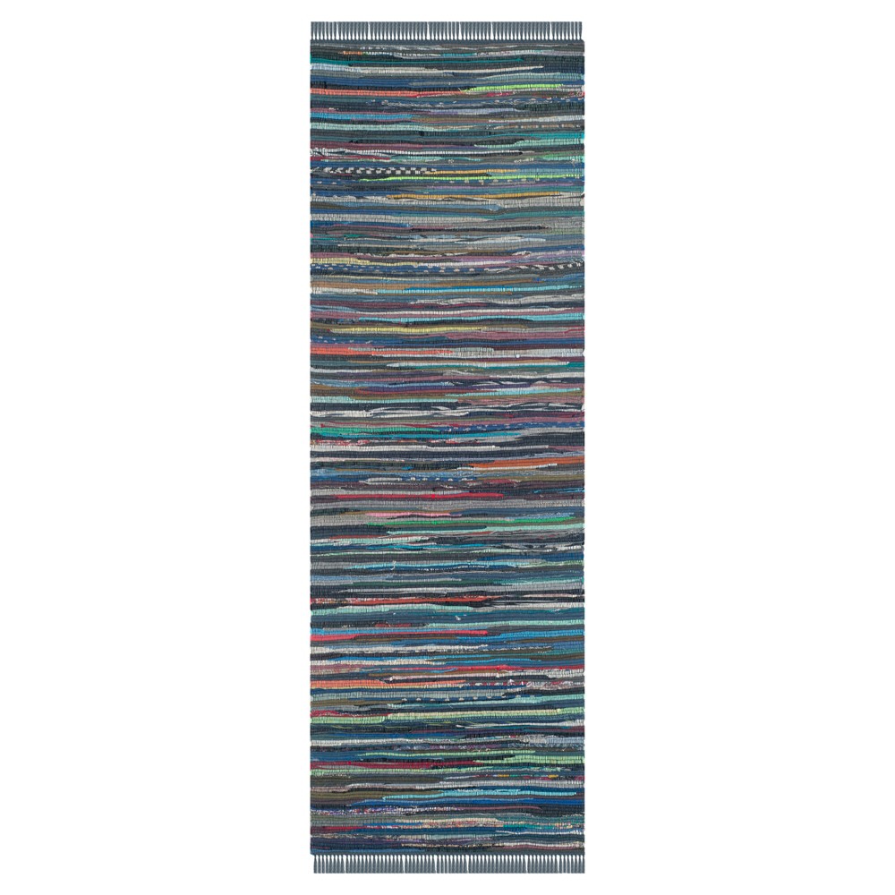 Huddersfield Runner - Ink / Multi (2'3inx8' ) - Safavieh