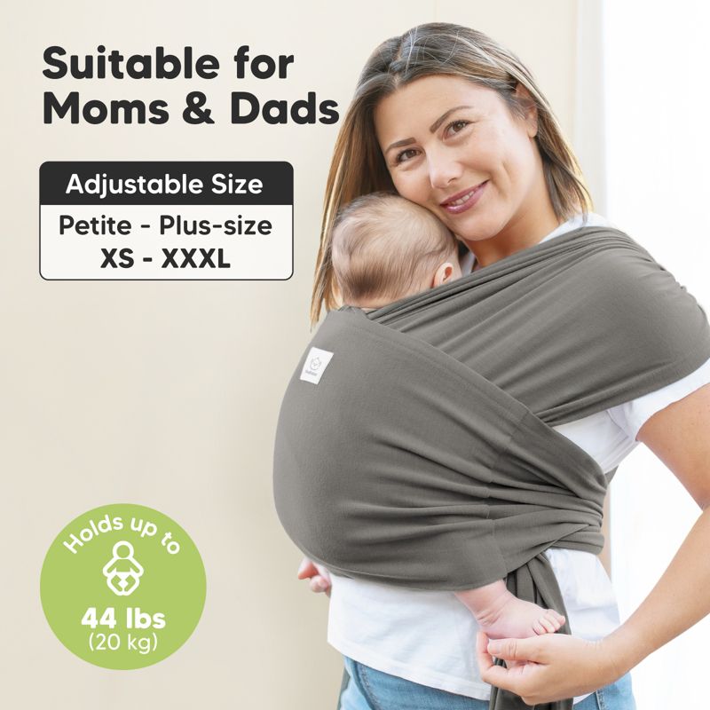 KeaBabies D-Lite Baby Wrap Carrier, Adjustable Baby Carrier, Baby Sling, Newborn, Infant, Toddler 7-44lbs, 5 of 11