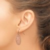Chisel Stainless Steel Polished Cut-out Flower Dangle Earrings with Shepherd Hook - 3 of 4