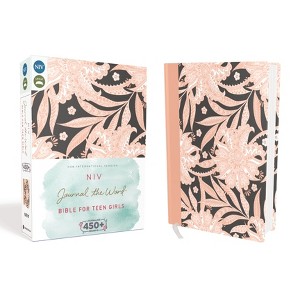 NIV, Journal the Word Bible for Teen Girls, Hardcover, Pink Floral - (NIV Journal the Word Bible) by  Zondervan - 1 of 1