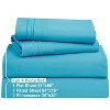 Clara Clark Bed Sheets, Premier 1800 Series 4 Piece Bed Sheet Set, Deep Pocket Luxury Soft Bedding Sheets & Pillowcases - 2 of 4