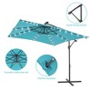 Sonkuki 8.2×8.2FT LED Solar Lighted Outdoor Patio Umbrella, Square Canopy Offset Umbrella for Villa Gardens, Lawns and Yard - 4 of 4