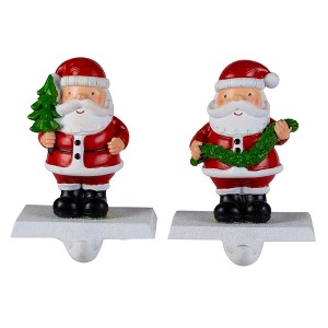 Northlight Santa Claus Christmas Stocking Holders - 4.75" - Set of 2 - 1 of 4