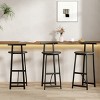 27.5" Bar Stools Set of 3,Modern Armless Bar Chairs with Metal Frame & MDF Seat for Kitchen Island Home Bar-Baofuwish - 2 of 4