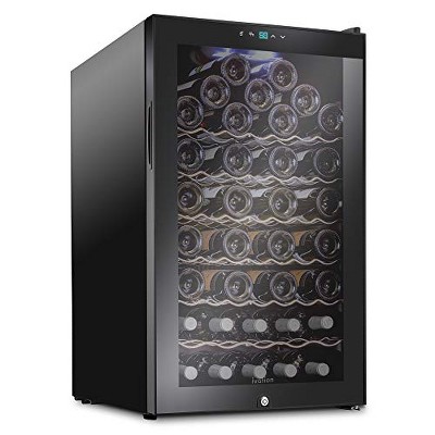 Ivation 51 Bottle Compressor Wine Cooler Refrigerator w/Lock  Large Freestanding Wine Cellar For Red, White, Champagne or Sparkling Wine