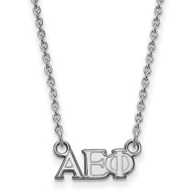 Black Bow Jewelry Sterling Silver Alpha Epsilon Phi Greek Life Necklace 18 Inch