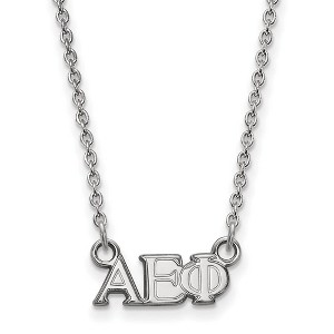 Black Bow Jewelry Sterling Silver Alpha Epsilon Phi Greek Life Necklace 18 Inch - 1 of 4