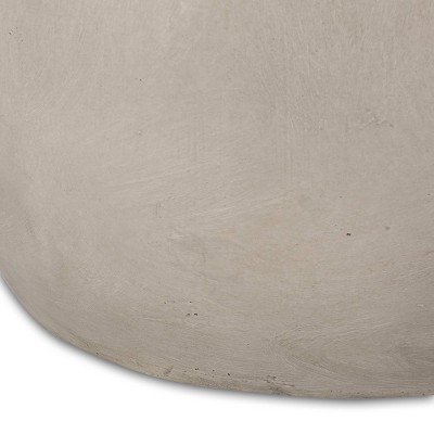 Light Gray Concrete Wind-Resistant Patio Side Table