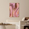 Doll Memories - Pink Geode Canvas Mineral Agate Geode Wall Art by Art Remedy Framed - 2 of 4