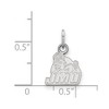 Black Bow Jewelry 10k White Gold James Madison Dukes NCAA Extra Small Pendant - 2 of 3