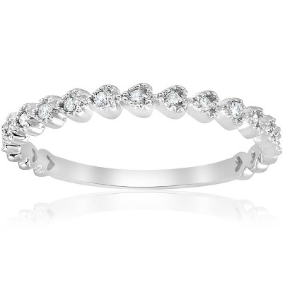 Pompeii3 Stackable Diamond Wedding Ring 14k White Gold