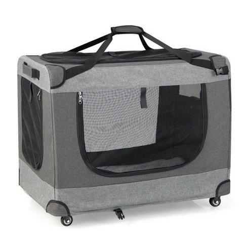 Tangkula Extra Large Portable Folding Cat Soft Crate W/ 4 Lockable