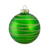 Northlight Golden Stripes Christmas Ball Ornaments - 3.25" (80mm) - Red and Green - 4ct - 4 of 4