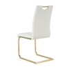 DOMETOUR Modern Dining Chairs with Faux Leather Padded Seat with Chrome Metal Legs for Kitchen Dining Room Set of 4 - 4 of 4