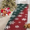 Christmas Rug Living Room Carpet Xmas Snowflakes Decor Accent Area Rug Non Slip Low Pile Soft Rug for Dining Room - 3 of 4