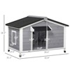 Outdoor Cabin-Style Dog House with Openable Roof, Gray, 31.1" H x 28.3" W x 42.9" D ¨C Medium Dogs (20¨C50 lbs) - 2 of 4
