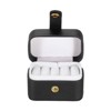 Unique Bargains 4 Slots PU Leather Velvet Cloth Travel Jewelry Holder - 3 of 4