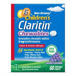 Children's Claritin 24 Hour Allergy Relief Chewable Tablets - Grape - Loratadine


 - 1 of 4