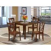 HomeStock 5-Pc Mahogany Finish Solid Wood Top - Dining Room Set - Seats 4 - 2 of 4