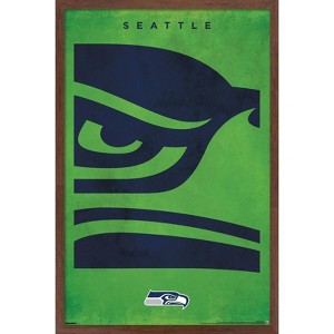 Trends International NFL Seattle Seahawks - Logo 25 Framed Wall Poster Prints - 1 of 4