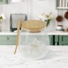 Unique Bargains Pot-Bellied Jar with Bamboo Lid & Spoon Decorative Jars Wood Color Clear 1 Set - 2 of 4