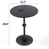 NicBex 15.7" Round Coffee Table,Elegant/Multi-Purpose Cocktail Table with Metal Tabletop,Space-Saving Side Table for Bedroom,Living Room Furniture - 2 of 4