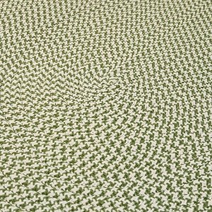 Colonial Mills Milton Houndstooth Tweed Braided Rug, Moss Green 3' x 5', Oval Shape - 1 of 4