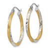 Black Bow Jewelry 2.5mm, Twisted Round Hoop Earrings in 14k Yellow Gold, 25mm (1 Inch) - 2 of 4