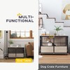 Gulches 39.5" Dog Crate Furniture End Table, Wooden Dog Kennel Indoor Pet House with 3 Doors, for Small to Large Dogs - 4 of 4