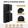 VASIP Tall Bathroom Storage Cabinet, Freestanding Storage Cabinet with Drawer and Adjustable Shelf, MDF Board with Painted Finis - 4 of 4