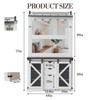 MDF PB Iron Barn Door Panel Hallway Rack with Durable Barn Door Panel Design - 3 of 4