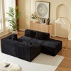 GDFStudio Hawthorne Modern 5-Seater Corduroy Upholstered L-Shaped Sectional Sofas - 4 of 4